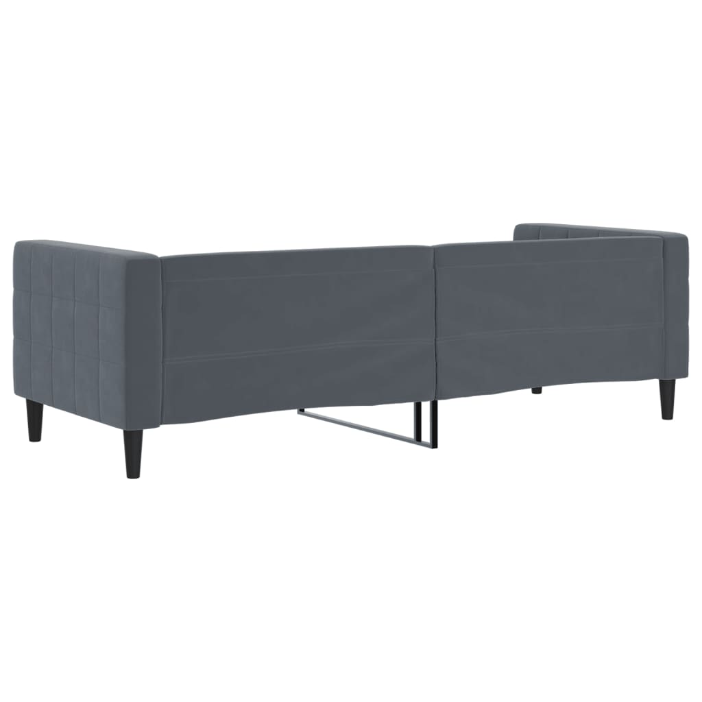 vidaXL Letto da Giorno Grigio Scuro 80x200 cm in Velluto