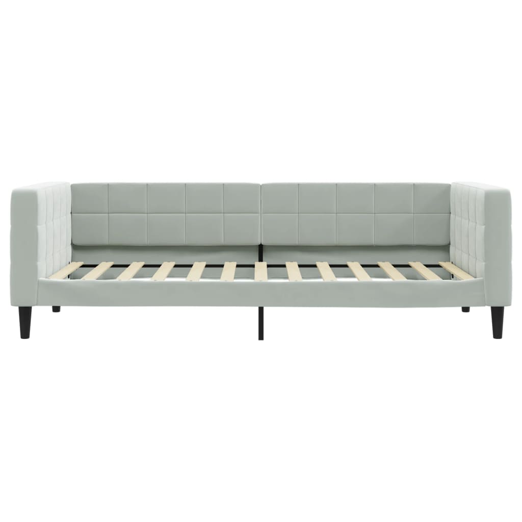 Letto da Giorno Grigio Chiaro 90x200 cm in Velluto 354008