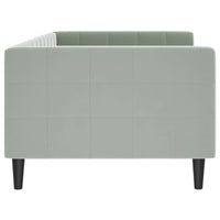 Letto da Giorno Grigio Chiaro 90x200 cm in Velluto 354008