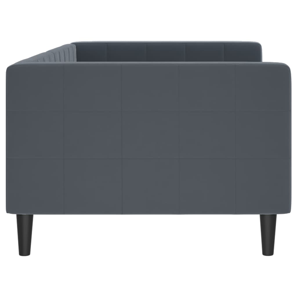 Letto da Giorno Grigio Scuro 90x200 cm in Velluto 354009