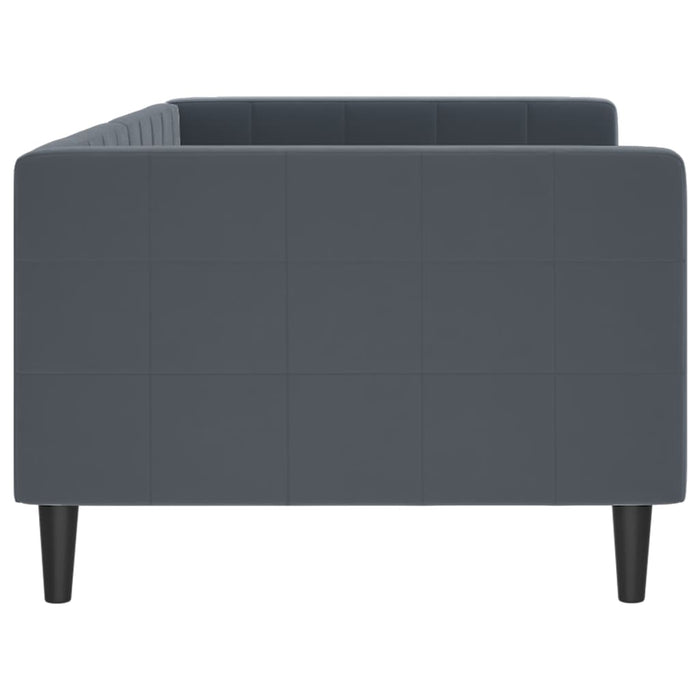 Letto da Giorno Grigio Scuro 90x200 cm in Velluto 354009