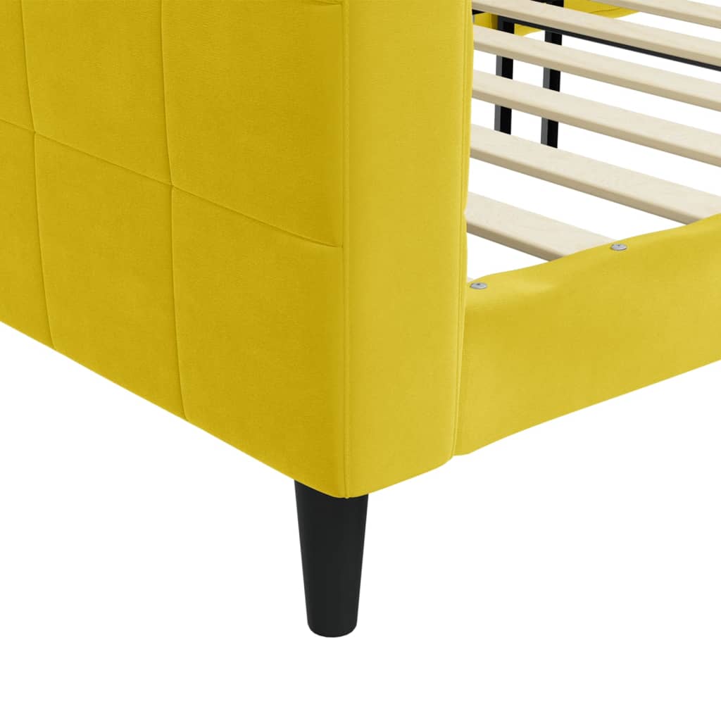 Letto da Giorno Giallo 90x200 cm in Velluto 354013