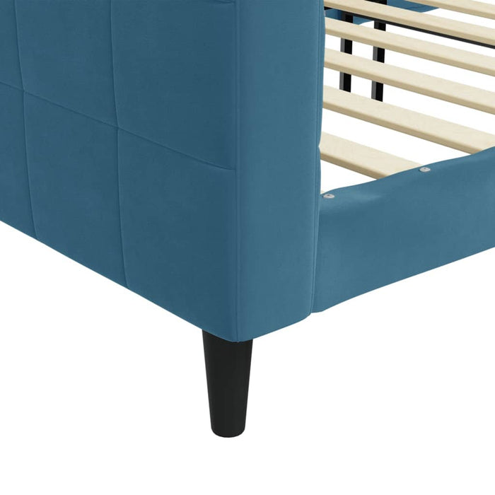 Letto da Giorno Blu 100x200 cm in Velluto 354014