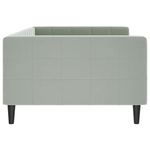 Letto da Giorno Grigio Chiaro 100x200 cm in Velluto 354015