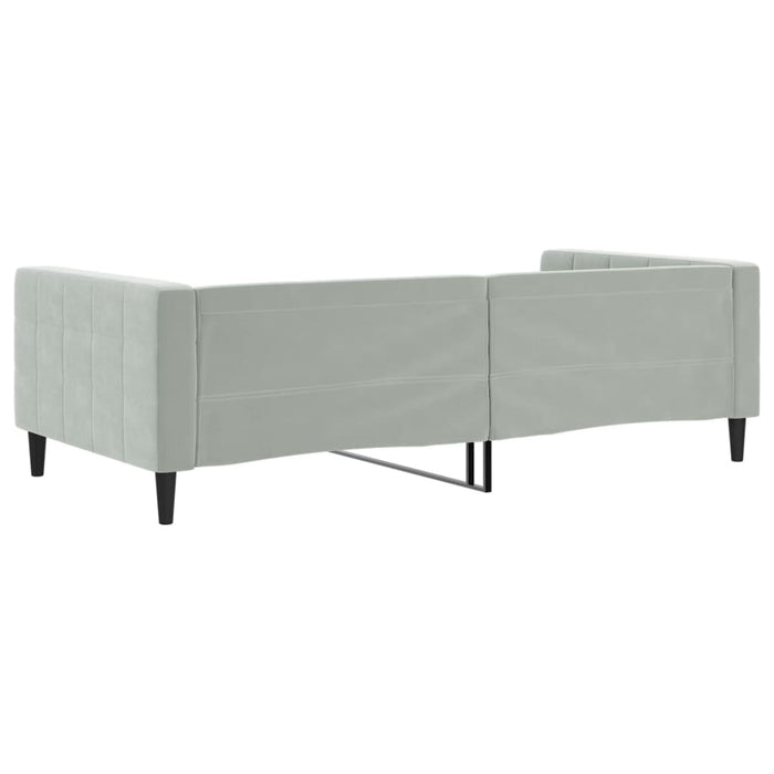 Letto da Giorno Grigio Chiaro 100x200 cm in Velluto 354015