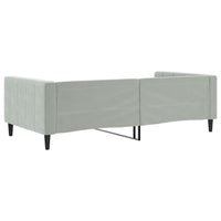 Letto da Giorno Grigio Chiaro 100x200 cm in Velluto