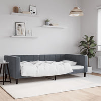 vidaXL Letto da Giorno Grigio Scuro 100x200 cm in Velluto