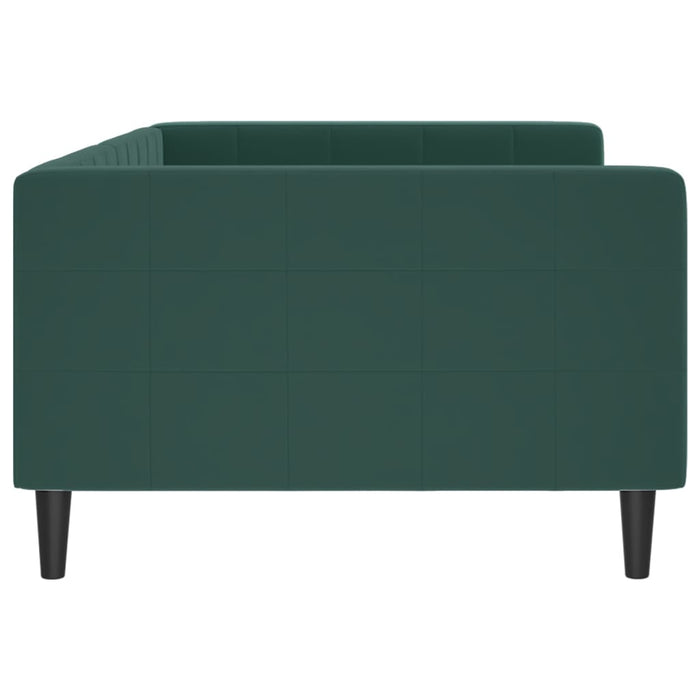 Letto da Giorno Verde Scuro 100x200 cm in Velluto