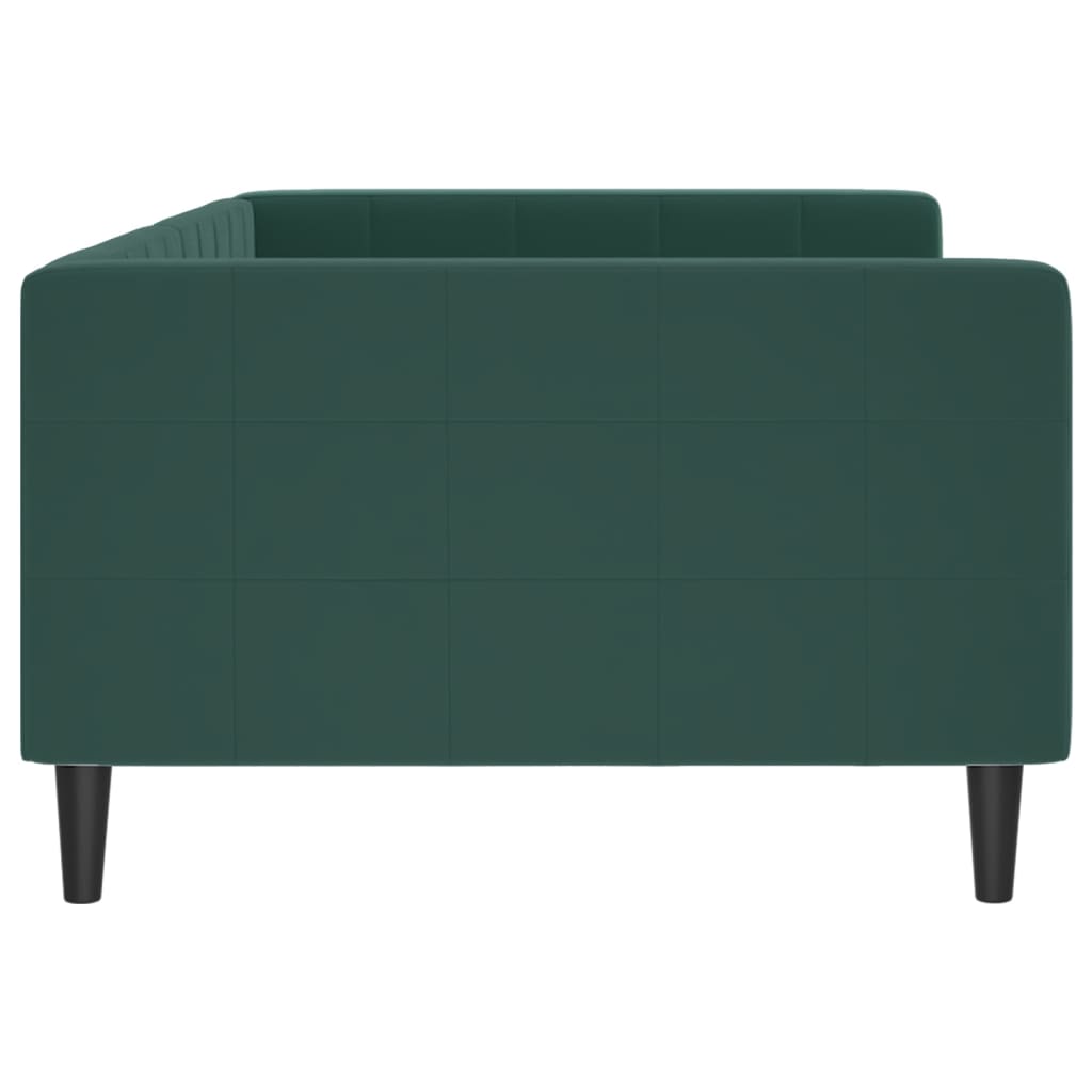 Letto da Giorno Verde Scuro 100x200 cm in Velluto 354017
