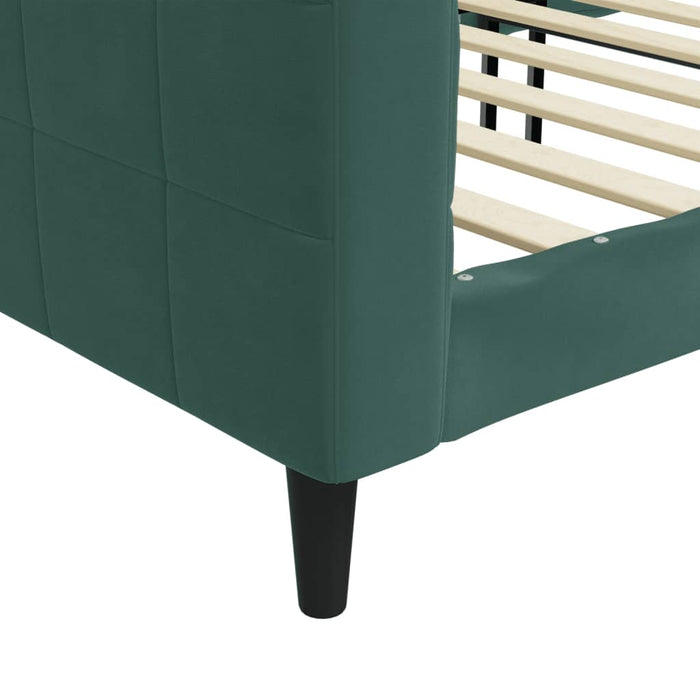 Letto da Giorno Verde Scuro 100x200 cm in Velluto 354017
