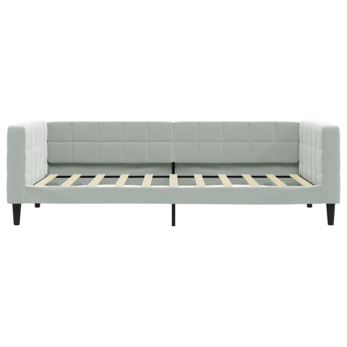 Letto da Giorno Grigio Chiaro 90x190 cm in Velluto 354021