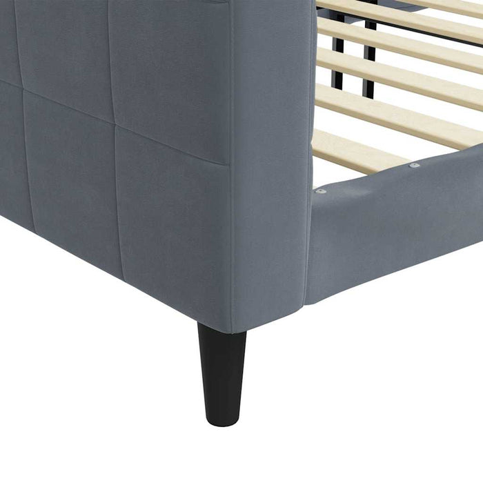 Letto da Giorno Grigio Scuro 90x190 cm in Velluto 354022