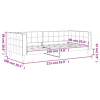 Letto da Giorno Grigio Scuro 90x190 cm in Velluto 354022