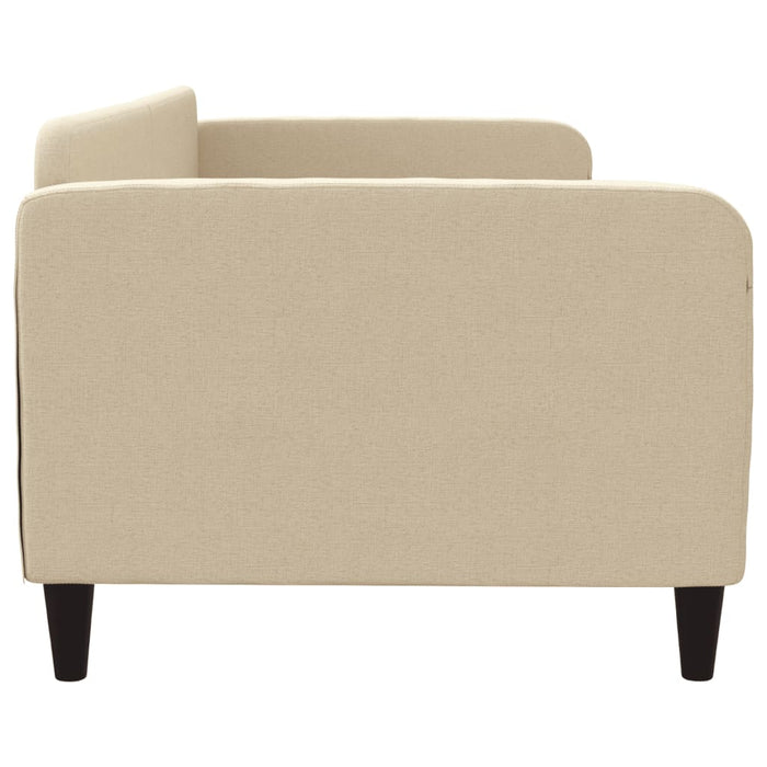 Letto da Giorno Crema 90x200 cm in Tessuto