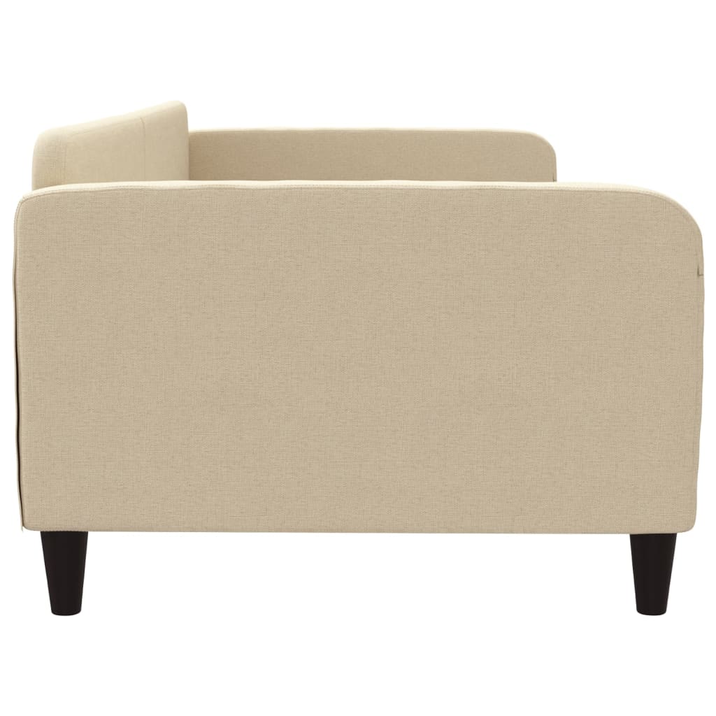 Letto da Giorno Crema 100x200 cm in Tessuto 354042