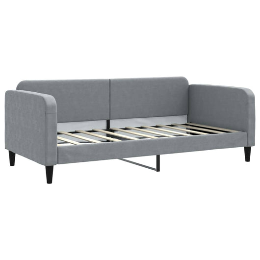 Letto da Giorno Grigio Chiaro 90x190 cm in Tessuto 354043