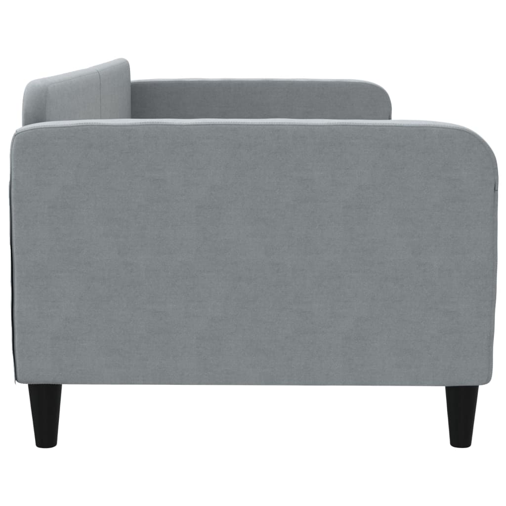 Letto da Giorno Grigio Chiaro 90x190 cm in Tessuto 354043