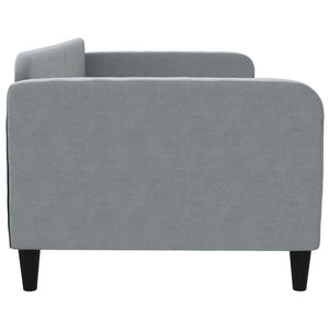 Letto da Giorno Grigio Chiaro 90x190 cm in Tessuto 354043