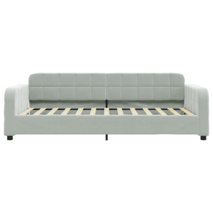 Letto da Giorno Grigio Chiaro 80x200 cm in Velluto 354051
