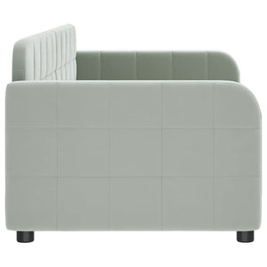 Letto da Giorno Grigio Chiaro 80x200 cm in Velluto 354051