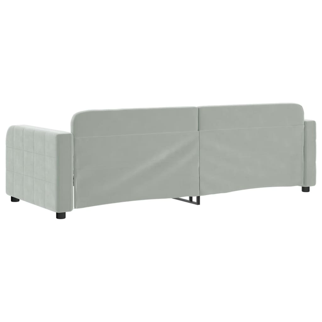 Letto da Giorno Grigio Chiaro 80x200 cm in Velluto 354051