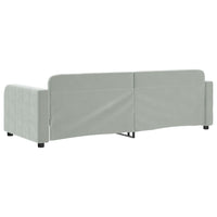 Letto da Giorno Grigio Chiaro 80x200 cm in Velluto 354051