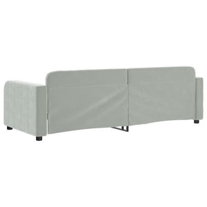 Letto da Giorno Grigio Chiaro 80x200 cm in Velluto 354051