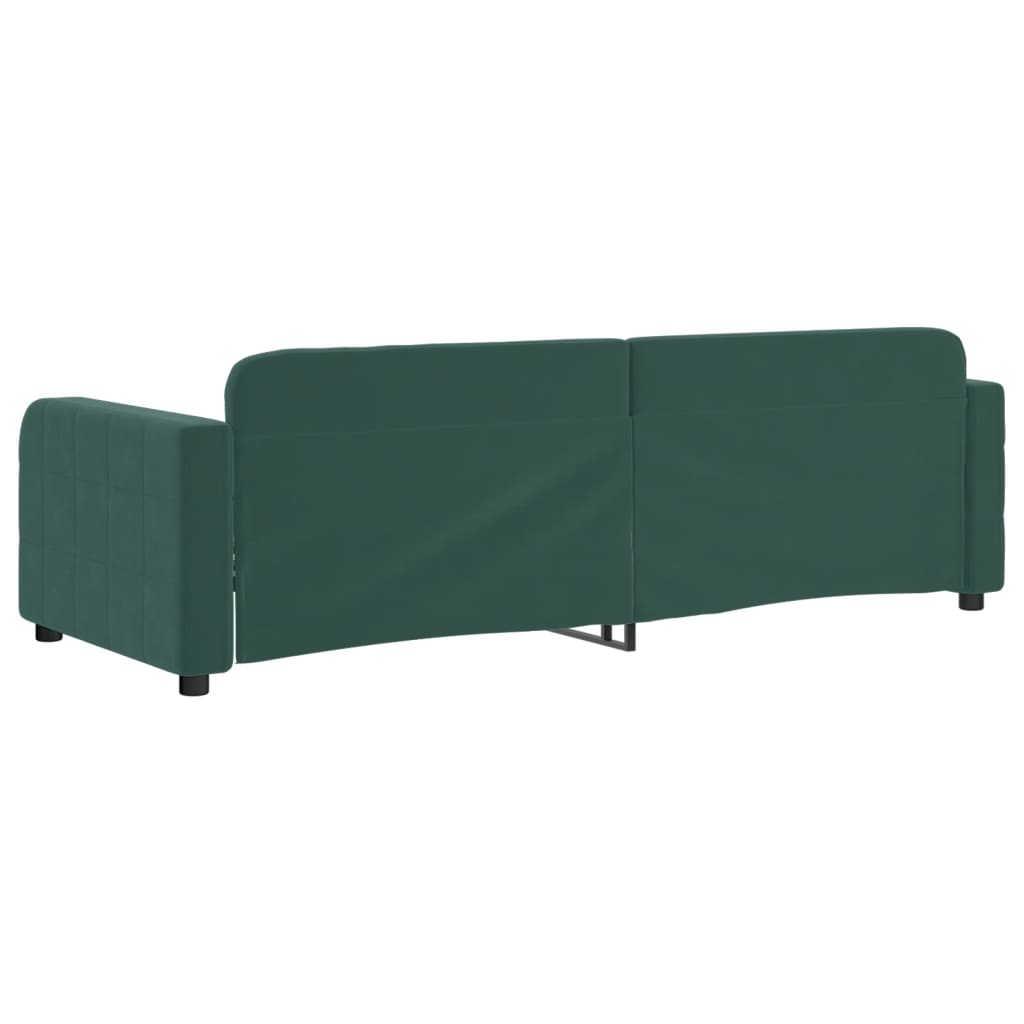 Letto da Giorno Verde Scuro 80x200 cm in Velluto 354053