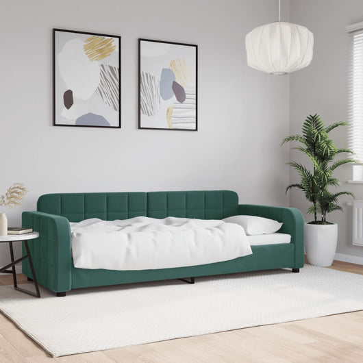 Letto da Giorno Verde Scuro 80x200 cm in Velluto 354053