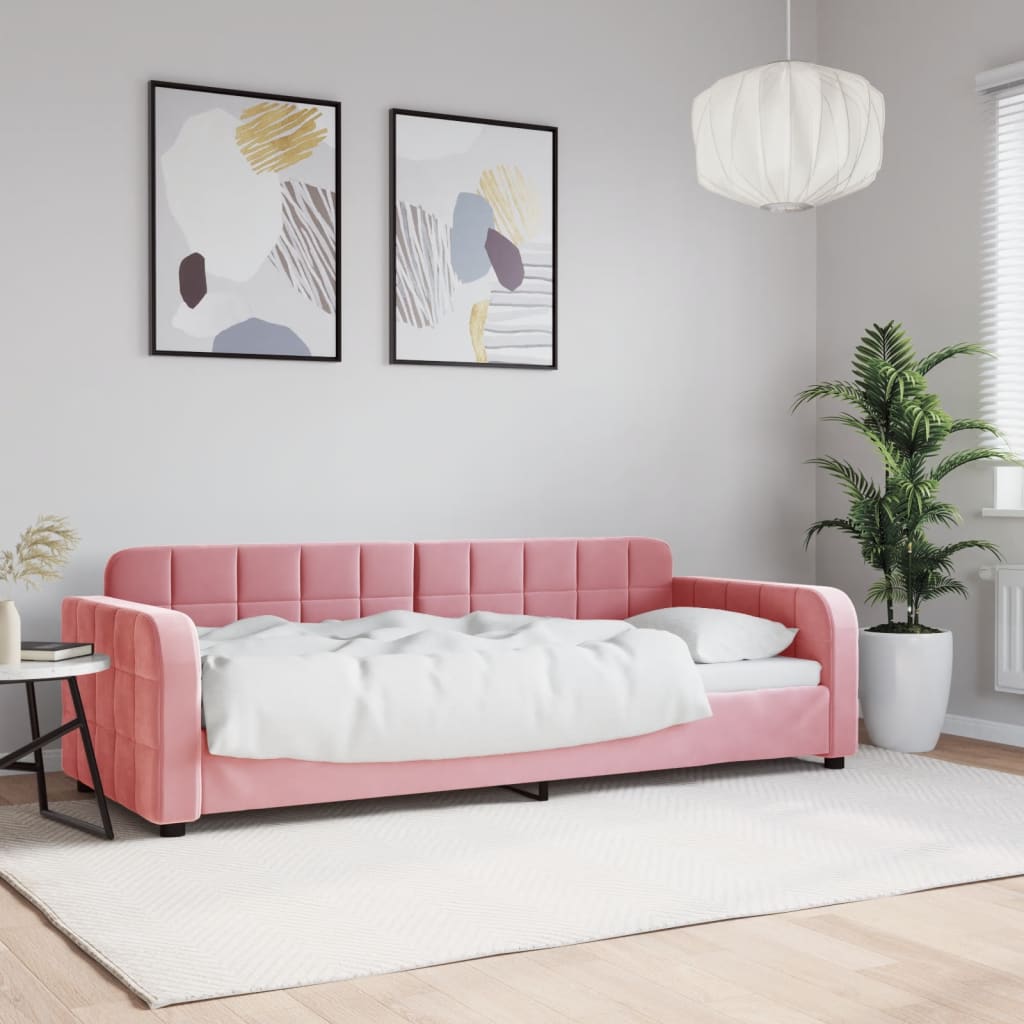 Letto da Giorno Rosa 80x200 cm in Velluto
