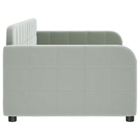 Letto da Giorno Grigio Chiaro 90x200 cm in Velluto 354058