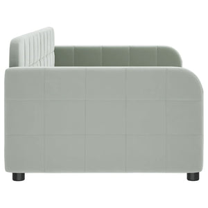 Letto da Giorno Grigio Chiaro 90x200 cm in Velluto 354058