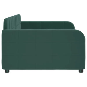 Letto da Giorno Verde Scuro 90x200 cm in Velluto 354060