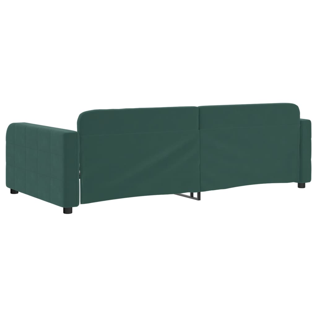 Letto da Giorno Verde Scuro 90x200 cm in Velluto 354060