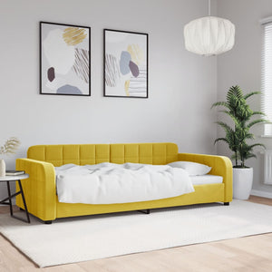 Letto da Giorno Giallo 90x200 cm in Velluto