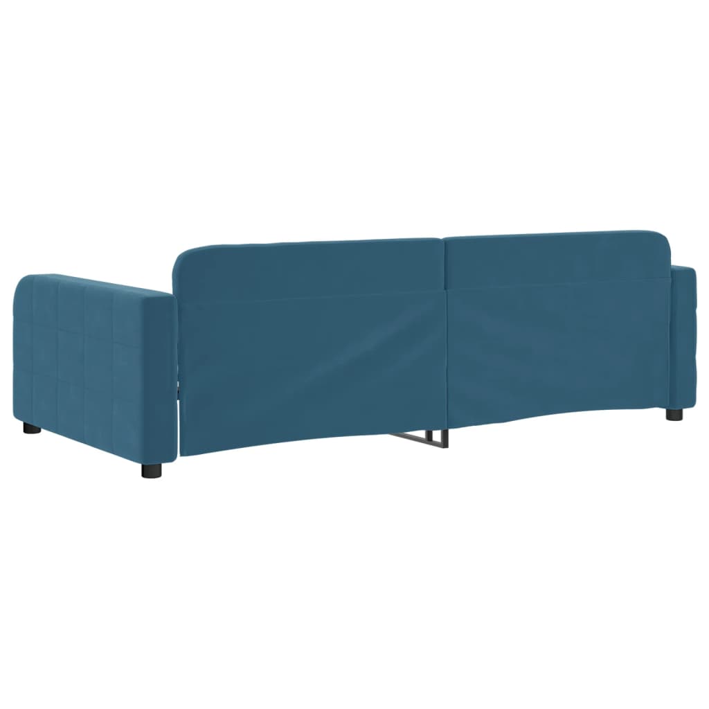 Letto da Giorno Blu 100x200 cm in Velluto 354064