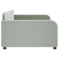 Letto da Giorno Grigio Chiaro 100x200 cm in Velluto 354065
