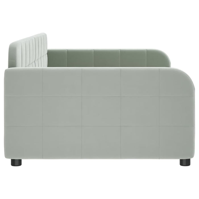 Letto da Giorno Grigio Chiaro 100x200 cm in Velluto 354065