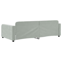 Letto da Giorno Grigio Chiaro 100x200 cm in Velluto 354065