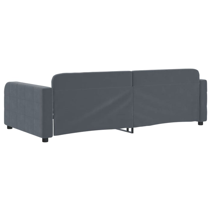 Letto da Giorno Grigio Scuro 100x200 cm in Velluto 354066