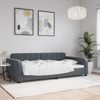 Letto da Giorno Grigio Scuro 100x200 cm in Velluto