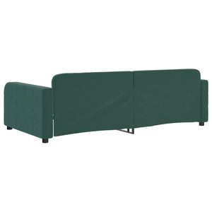 Letto da Giorno Verde Scuro 100x200 cm in Velluto 354067