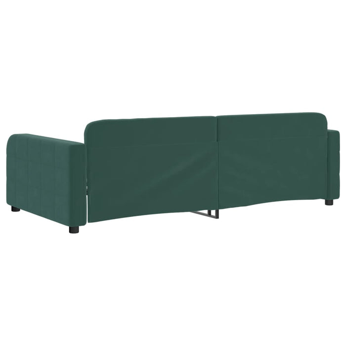 Letto da Giorno Verde Scuro 100x200 cm in Velluto 354067