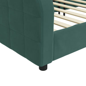 Letto da Giorno Verde Scuro 100x200 cm in Velluto 354067