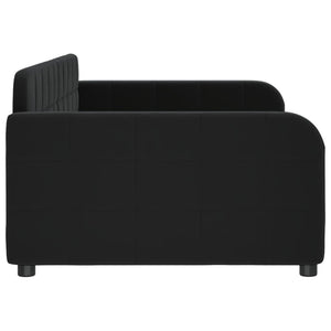 Letto da Giorno Nero 100x200 cm in Velluto 354069