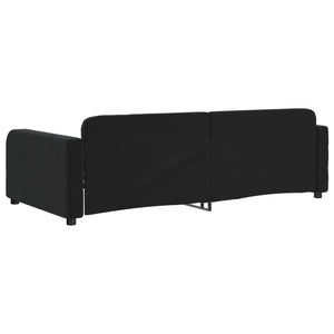 Letto da Giorno Nero 100x200 cm in Velluto 354069