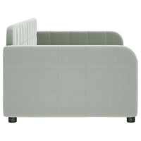 Letto da Giorno Grigio Chiaro 90x190 cm in Velluto 354071