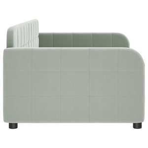 Letto da Giorno Grigio Chiaro 90x190 cm in Velluto 354071