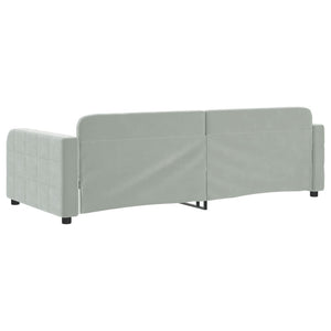 Letto da Giorno Grigio Chiaro 90x190 cm in Velluto 354071