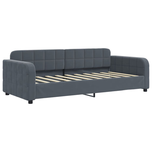 Letto da Giorno Grigio Scuro 90x190 cm in Velluto 354072